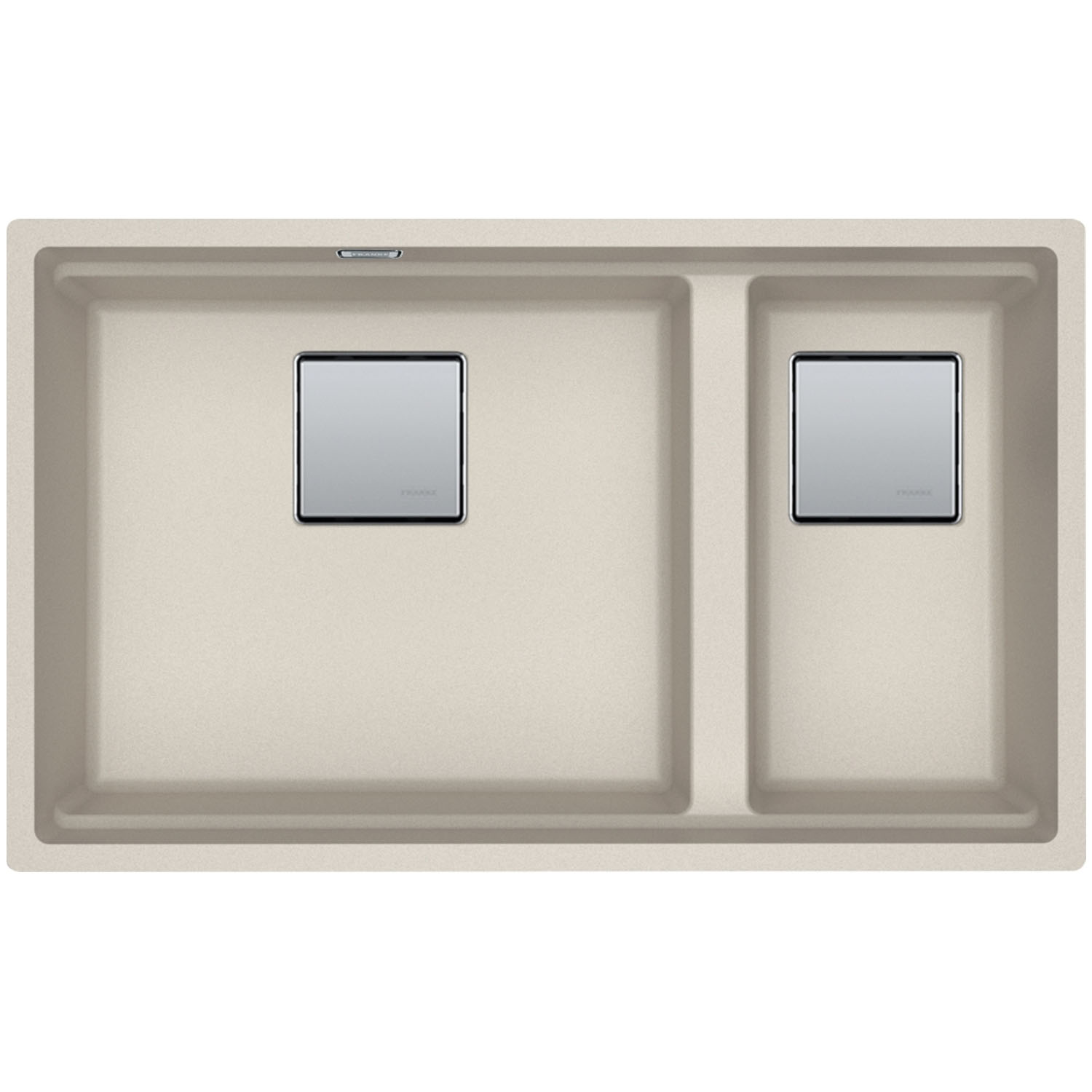 Franke - Cuve Kubus 2.0 Fragranit Kng 120 - Café Crème - Manuel - 760 X 460 X 200 Mm (sous-meuble 80 Cm)