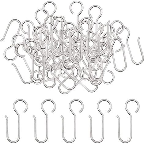 Crochets Agrafes Pour Rideaux,40 Pièces Crochets Rideaux Rail,crochet Pour Rideau En Zinc À Usage Intensif,pour Les Rideau De Porte,etc