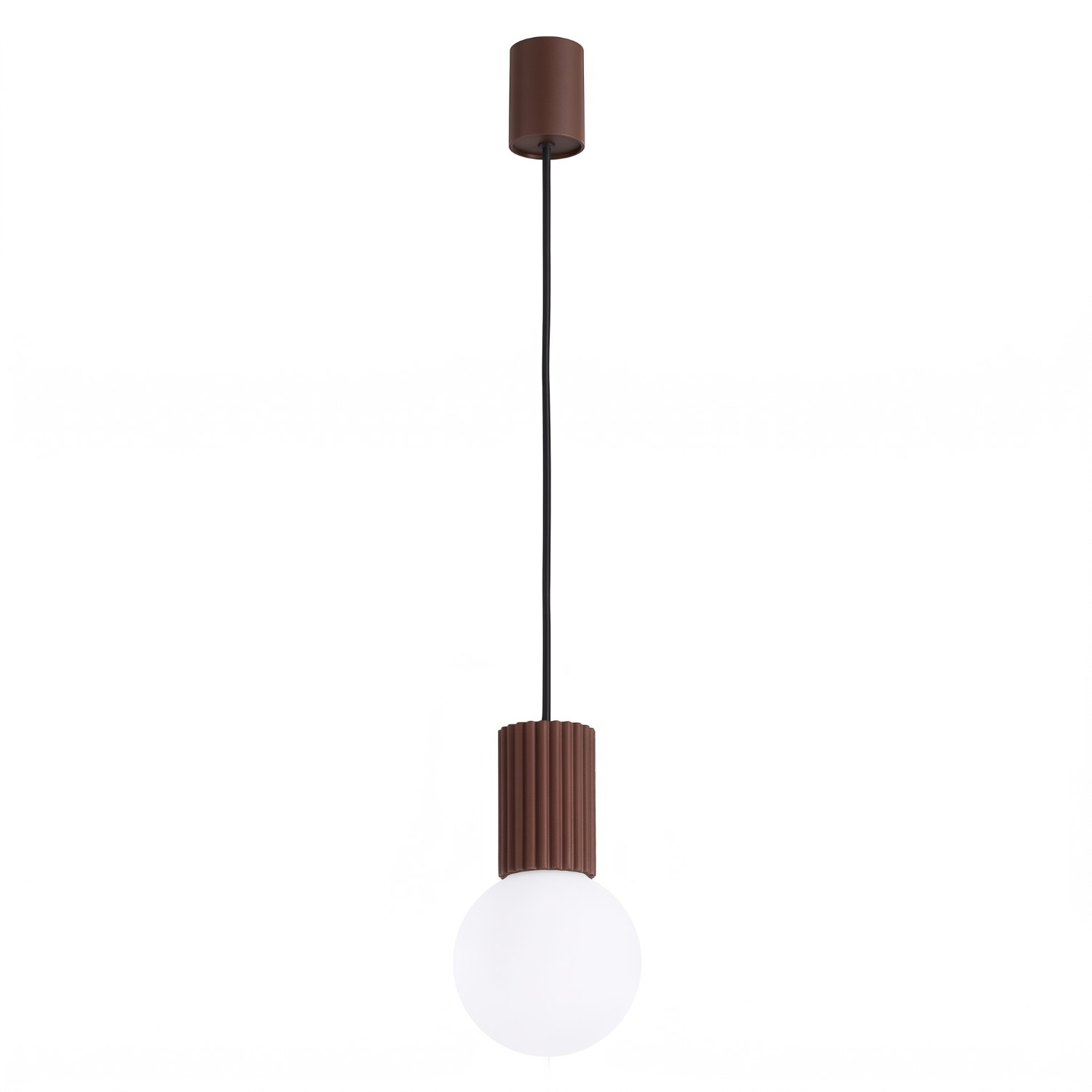 Suspensions Halo Aluminium/verre Brun 1xg9 12cm Sollux