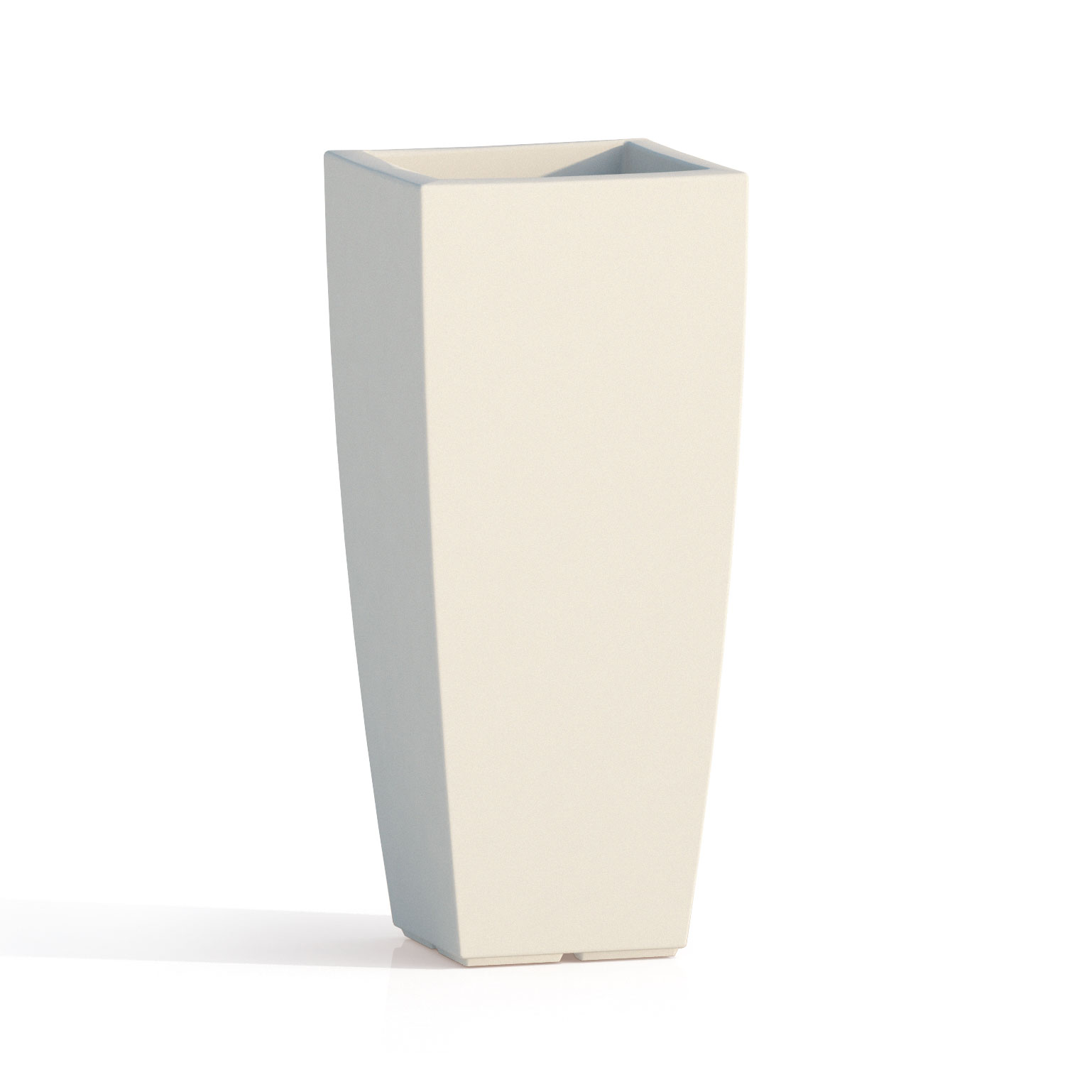 Vase En Polymère Monacis Stilo Square Top Ghiaccio - 39 X 39 Cm - H 90 Cm