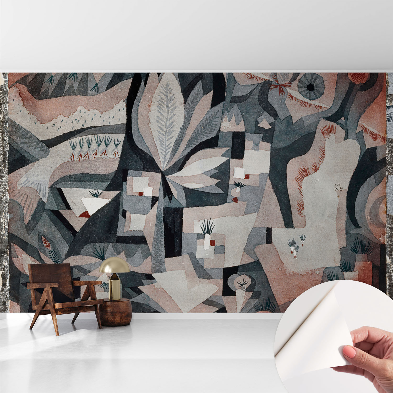 Papier Peint Autocollant Mural Avec Colle Pour Salon Et Chambre Décoration Murale Rapide Abstraction De La Nature 416x254 Cm
