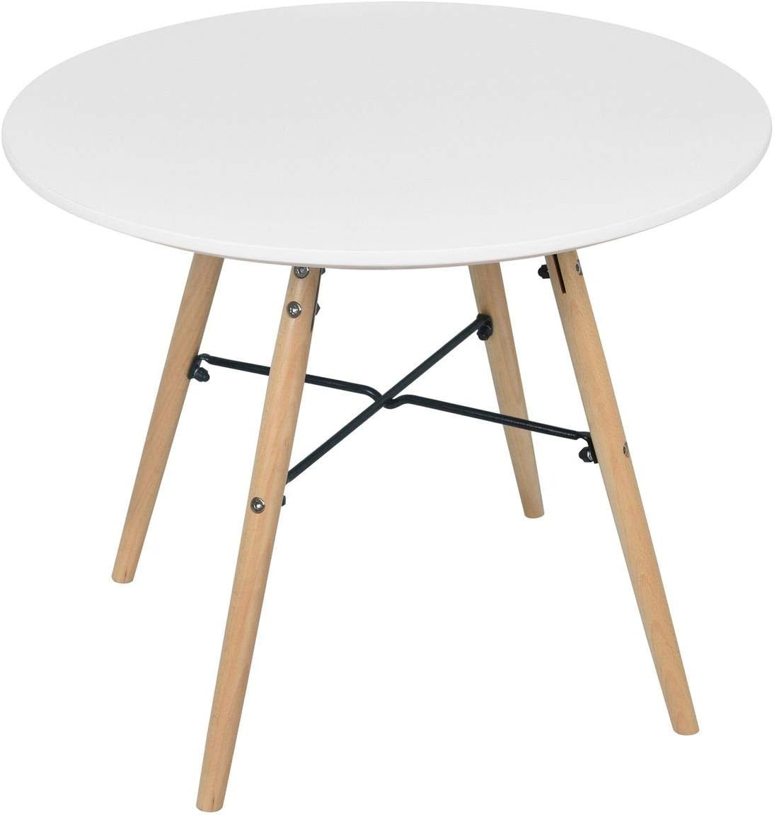 Table Judy Wild Jena Junior - D 60 X H 48 Cm - Mdf, Bois - Blanc - Livraison Gratuite