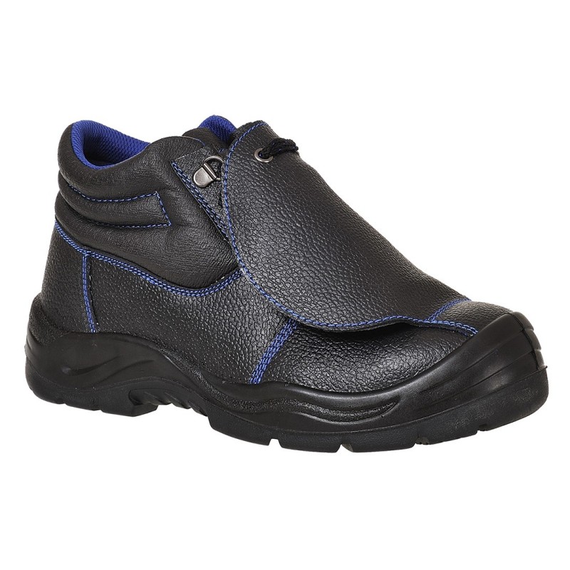 Chaussures De Sécurité Soudeurs Montantes Portwest S3 Src Hro Metatarsal Steelite Noir / Bleu 39