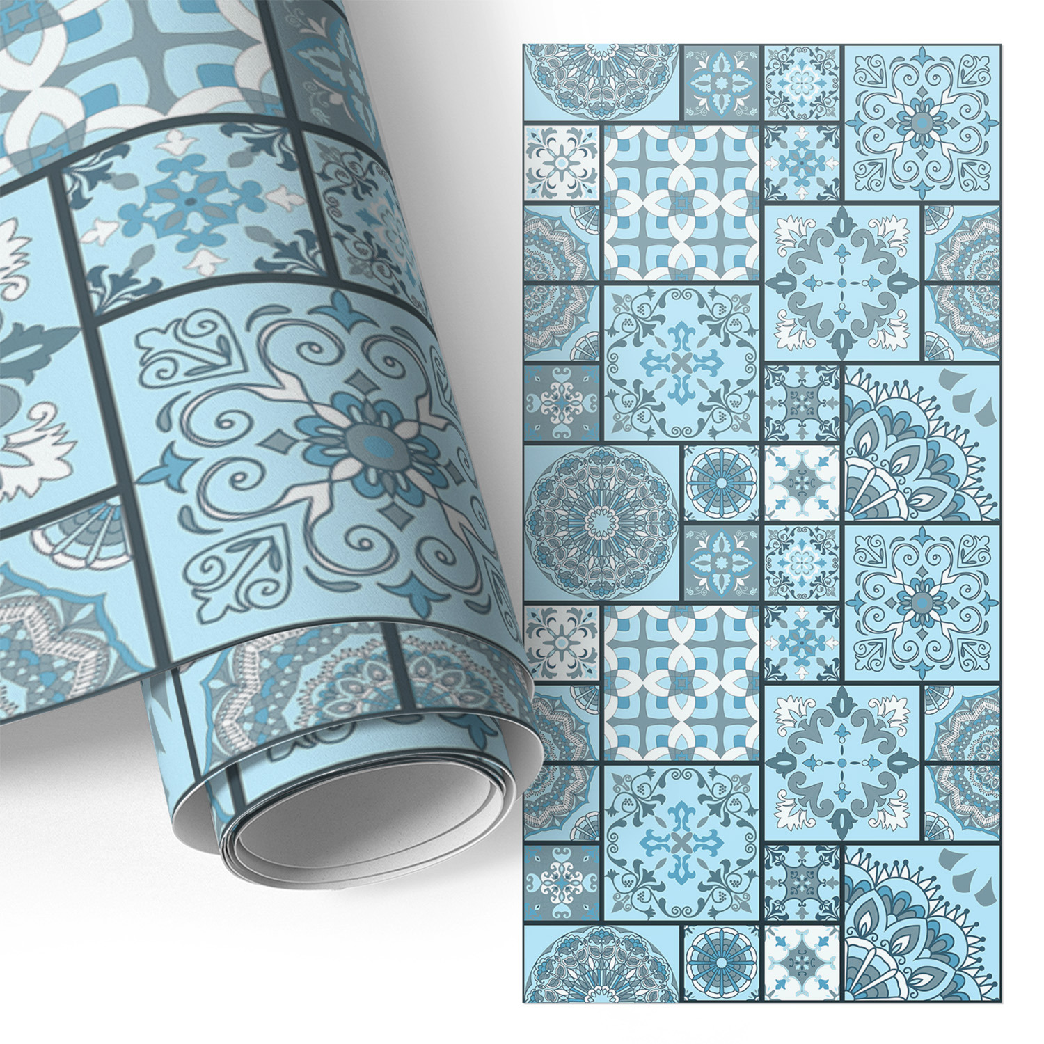 Film Adhésif Décoratif - Look Premium - Transformation Facile - Durable - Pour Placard - Pour Meubles Motifs En Mosaïque 65x130 Cm