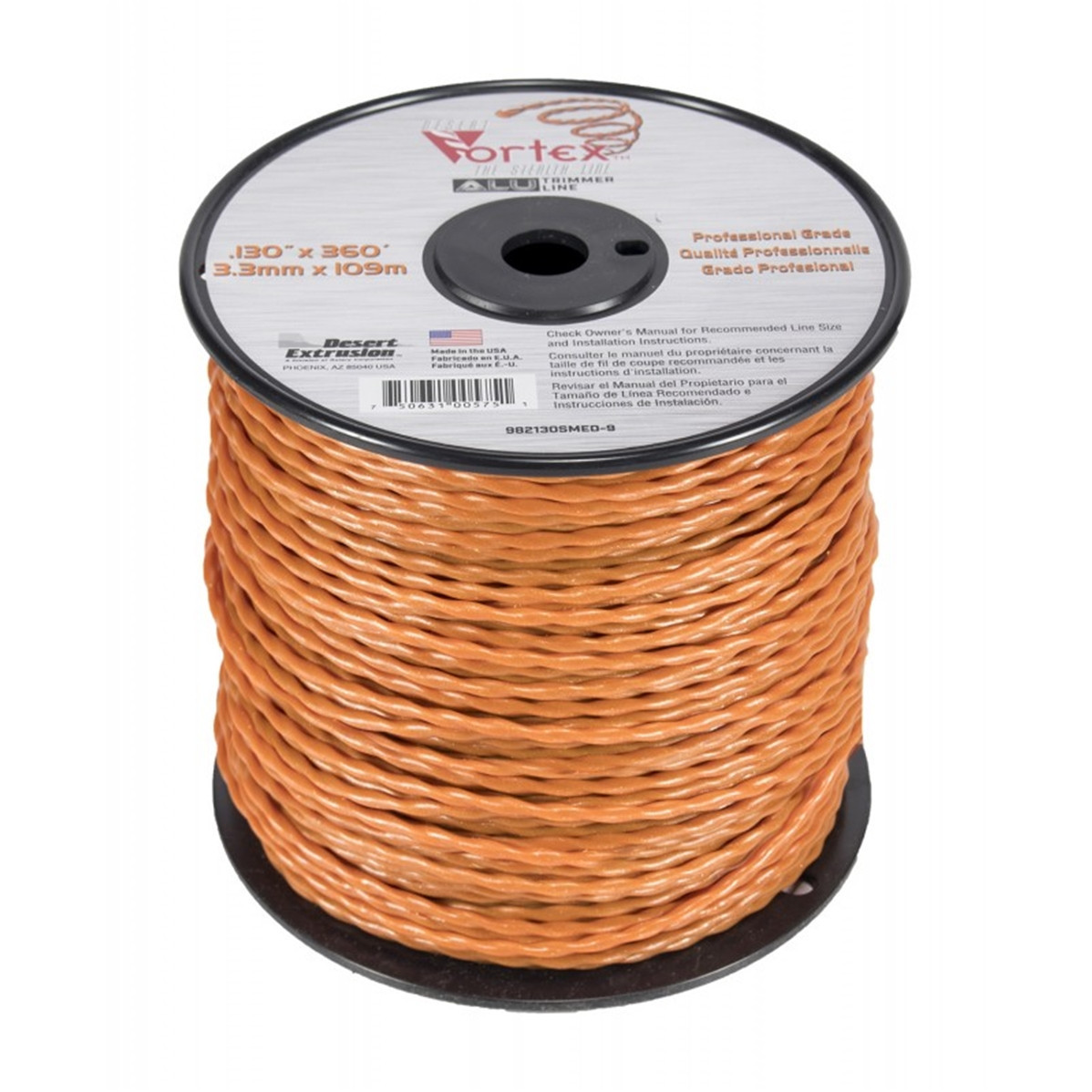 Bobine Fil Nylon Débroussailleuse Vortex Alu Orange (111 M) Ø: 4.3 Mm