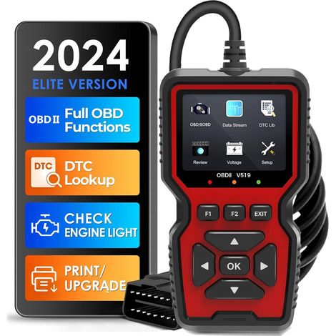 Obd2 Diagnostic Auto Valise Voiture, V519 Lecteur De Code D'Erreur De Moteur, Obd Diagnostic Auto Multimarque, Obd2 Diagnostic Lecteur De Véhicule Pour Tous Les Protocoles Obdii Voitures