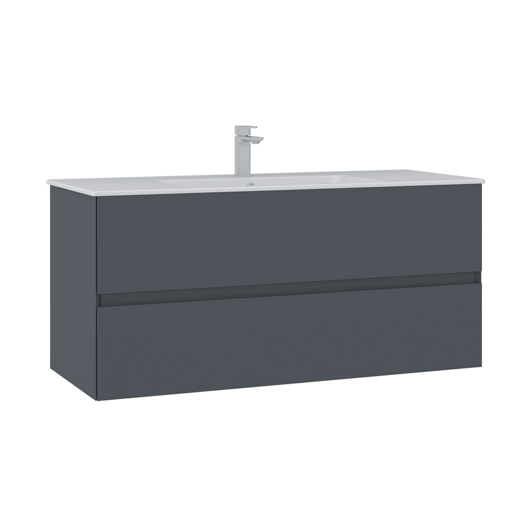 Meuble Vasque "nest 121 V2" - 121 X 51 X 55 Cm - Matte Anthracite