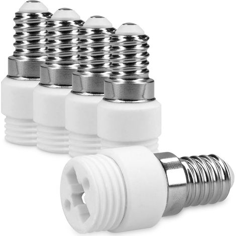 10x Adaptateur De Douille - Convertisseur Douilles E14 Vers G9 - Adaptateur De Support De Lampe Culot Baïonnette Pour Ampoule Led Halogène