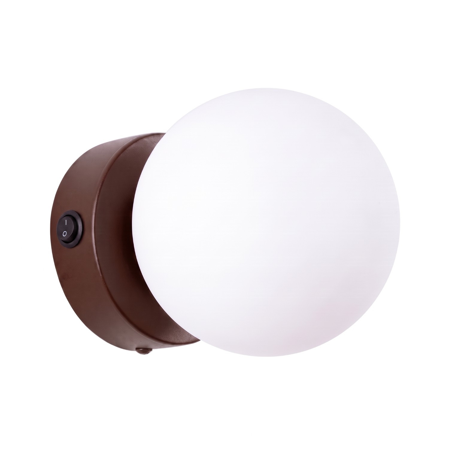 Appliques Yoli Acier/verre Brun 1xg9 12cm Sollux