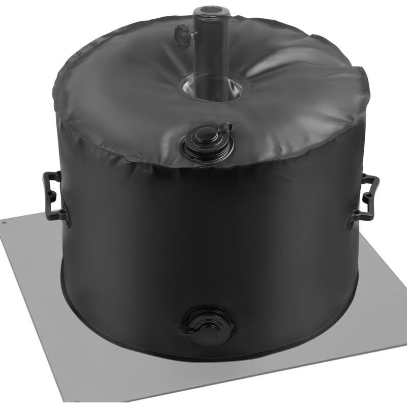 Sac Pour Pied De Parasol 1 Pièce, Peut Contenir Jusqu'à 45 Kg D'Eau, Avec 2 Poignées De Transport, Sac En Polyester 1200d Lest Pour Parasol Déporté, Support Déporté De 8 Cm De Diamètre