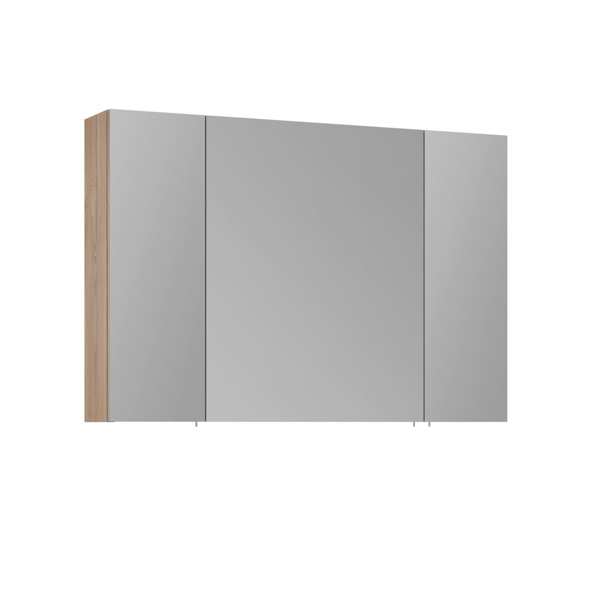 Meuble Salle De Bain Avec Miroir "side 100" - 100 X 16 X 66 Cm - Oak