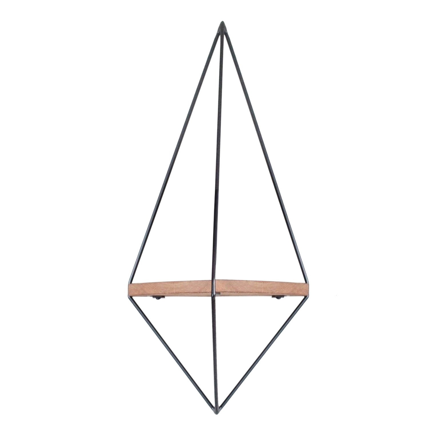 Etagère Murale Géométrique En Bois En Bois "wr039" - 23 X 15 X 60 Cm - Marron