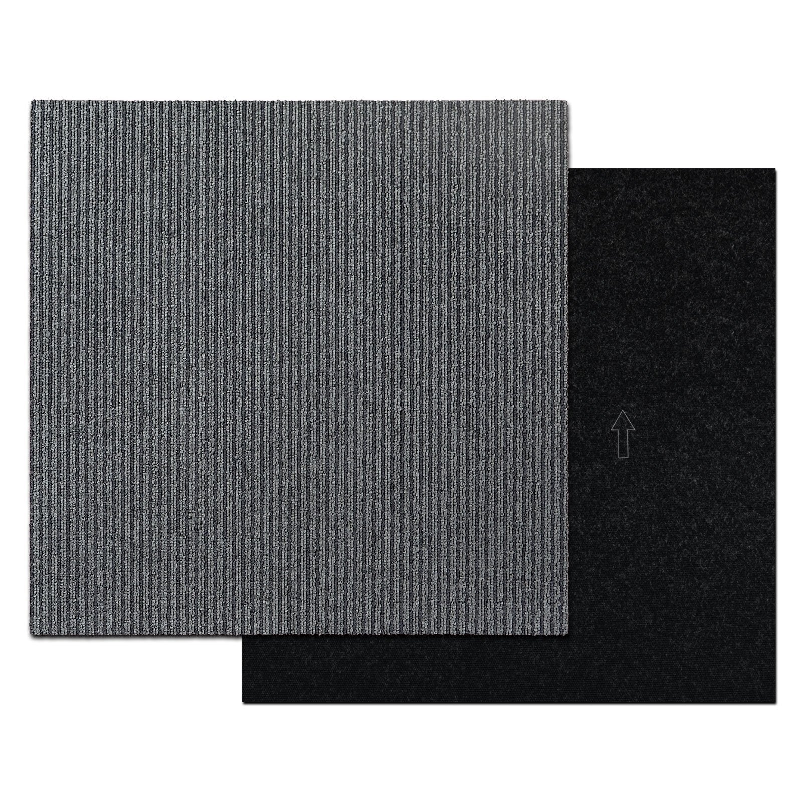 Karat - Dalles De Moquette Antistatiques Et Absorbant Les Sons Bohemia Gris 50 X 50 Cm