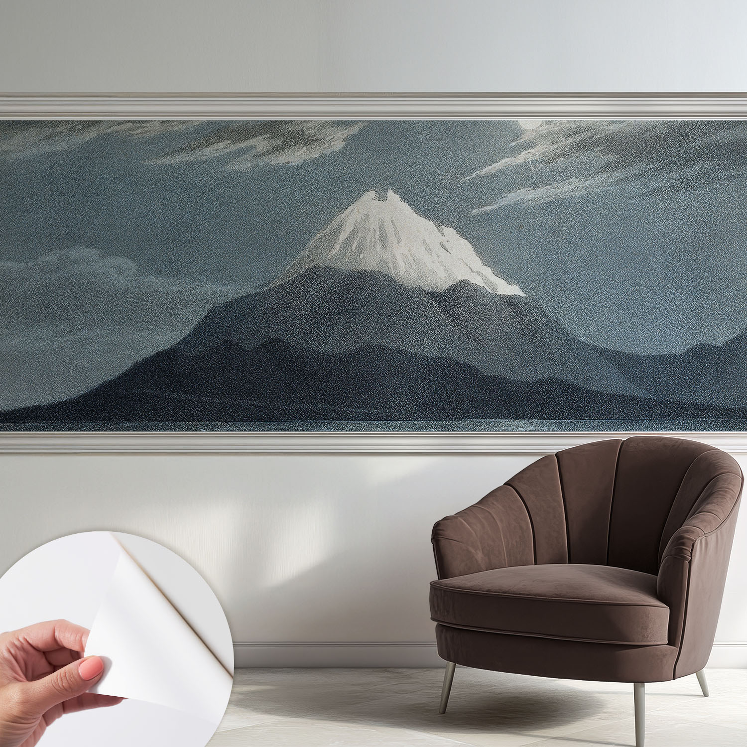 Papier Peint Adhésif Décoratif Pour Salon Chambre Et Cuisine Facile À Poser Avec Colle Nuit De Pleine Lune 250x104 Cm