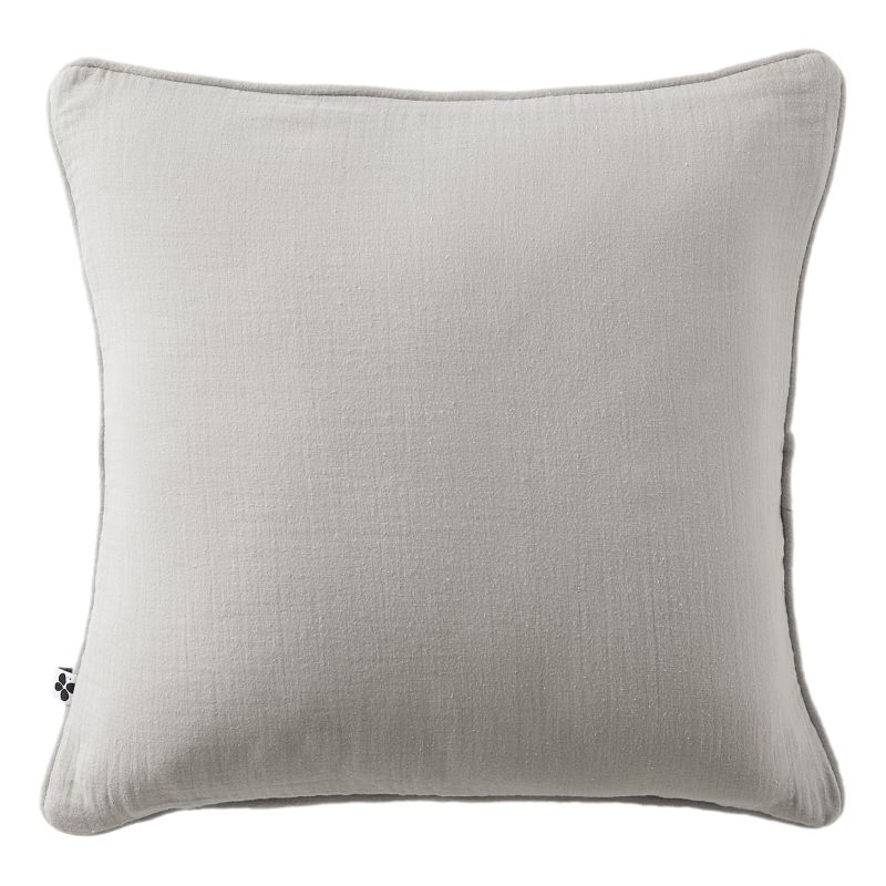 Coussin Déhoussable Avec Passepoil "gaïa" 45 X 45 Cm "gaze De Coton" L'Effet Papillon - Gaia Nuage -