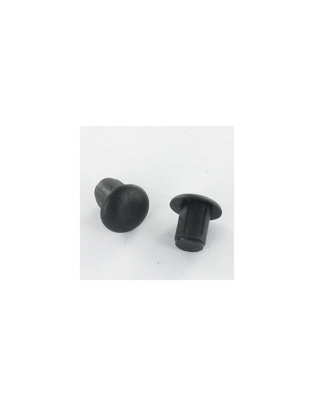Bouchon Diamètre Du Corps 7 Diamètre De Tête: 16 Longueur Sous Tête 6.5 Nylon Ral9005 Noir Foncé-1 Piece