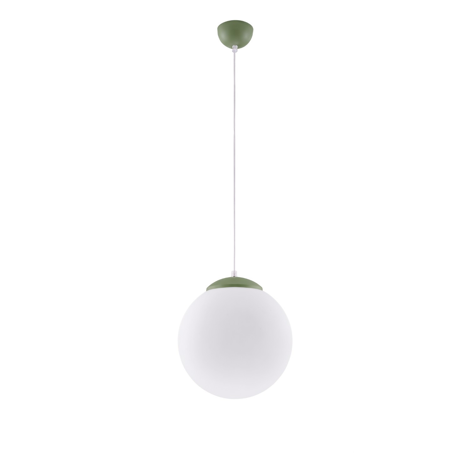 Suspensions Ugo Acier/verre Vert Olive 1xe27 30cm Sollux