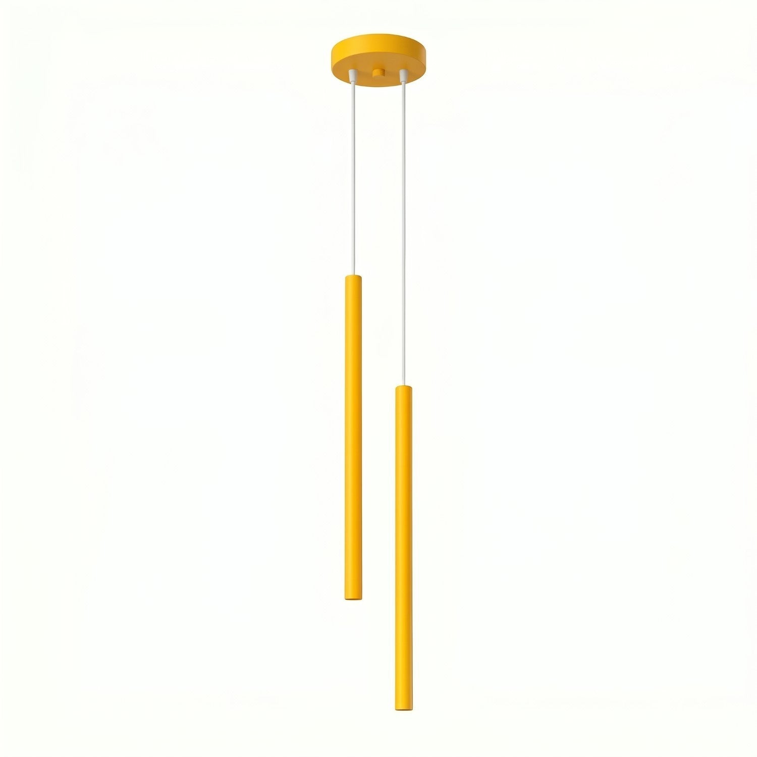 Suspension Moderne Jaune Tubes Fins 2xg9 8w Pastelo Sollux Lighting