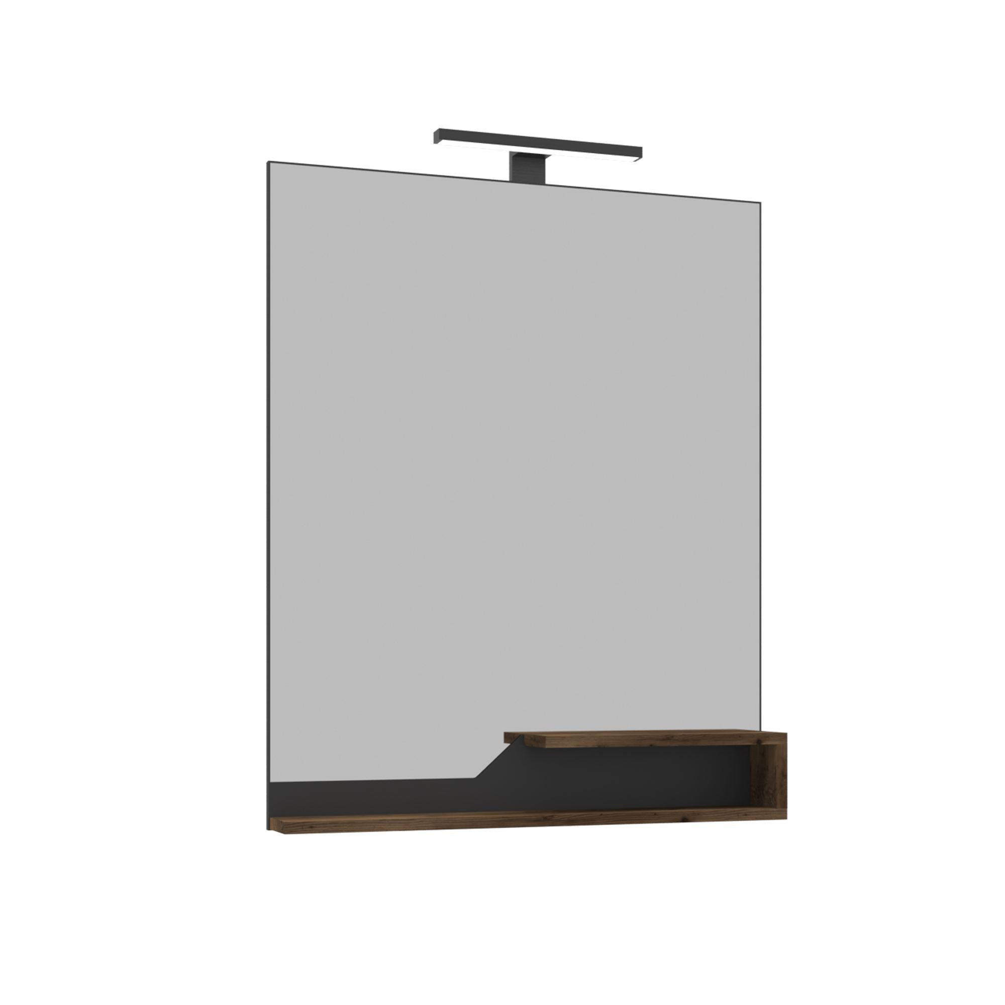 Miroir Décoratif En Bois "galia 80" - 60 X 14 X 100 Cm - Dark Walnut