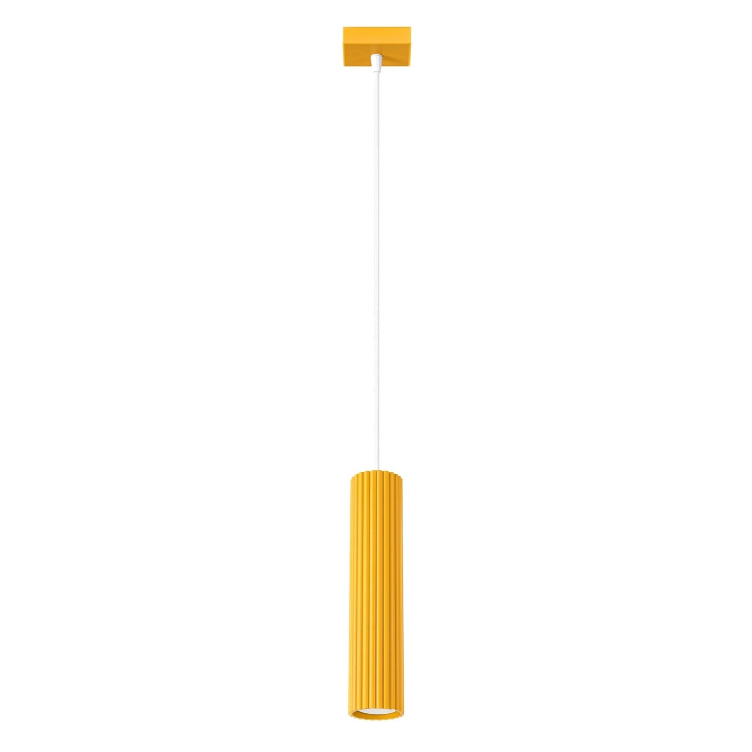Suspension Tubulaire Rainurée Jaune 1x Gu10 10 W Karbon Sollux Lighting