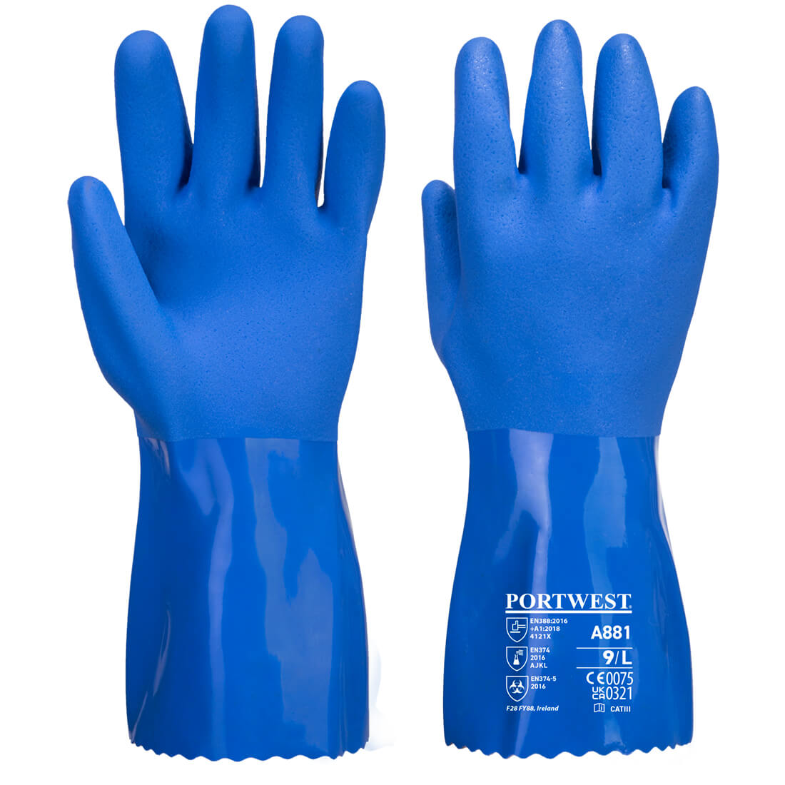 Gant Marine Chimie Pvc Ultra Couleur: Bleu Taille L - Portwest