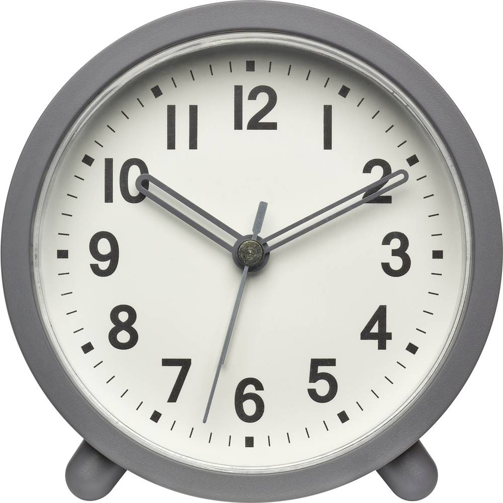 Tfa Dostmann 60.1043.10 À Quartz Réveil Gris Heures De Réveil 1 Mécanisme D'Horloge Silencieux