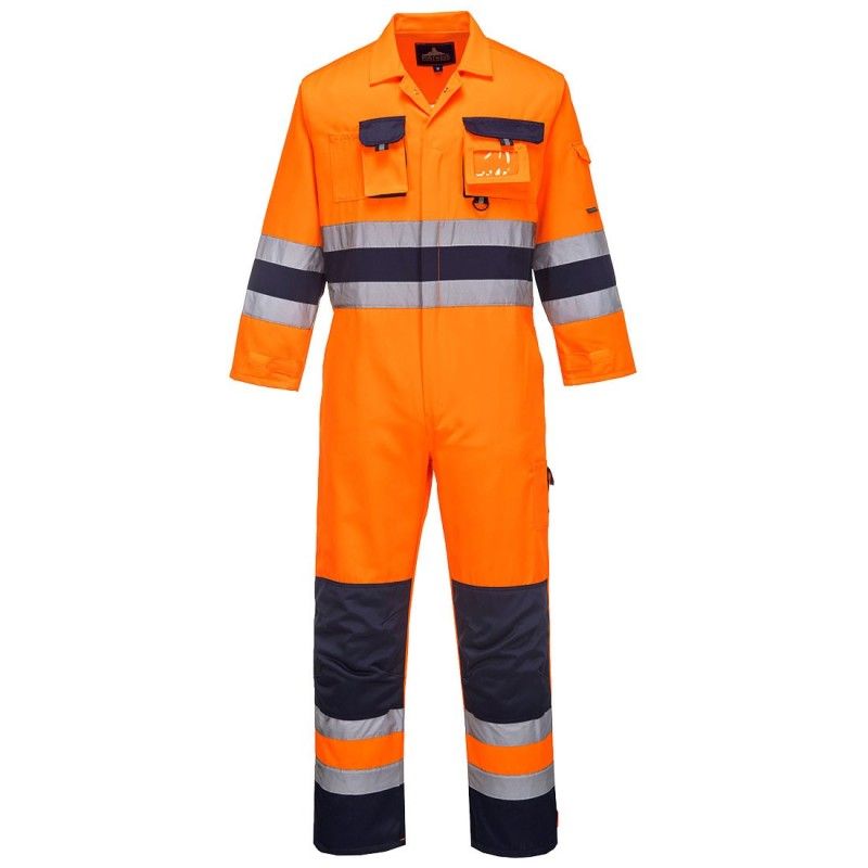 Combinaison Haute Visibilité Portwest Nantes Orange / Marine 3xl