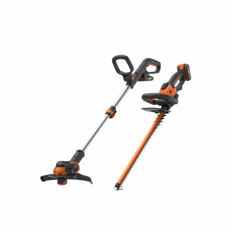 Taille-haie Et Coupe-bordures Sans Fil Worx Wg918e 20 Volts Avec Batterie 2 Ah Et Chargeur Pour L'Entretien Du Jardin