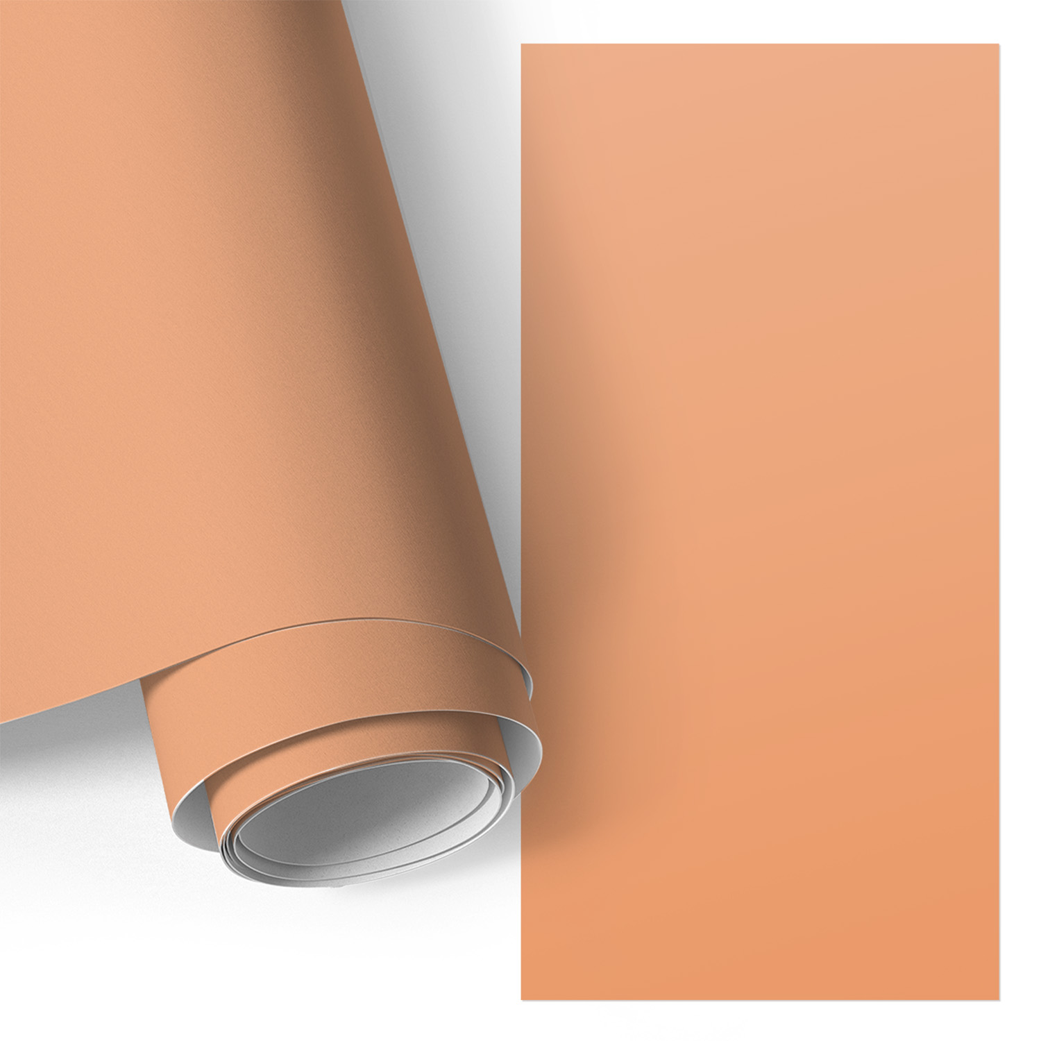 Film Adhésif - Adhésif Décoratif - Rénovation Facile - Idéal Pour Plan De Travail Ou Meubles De Cuisine Orange Pastel 50x100 Cm