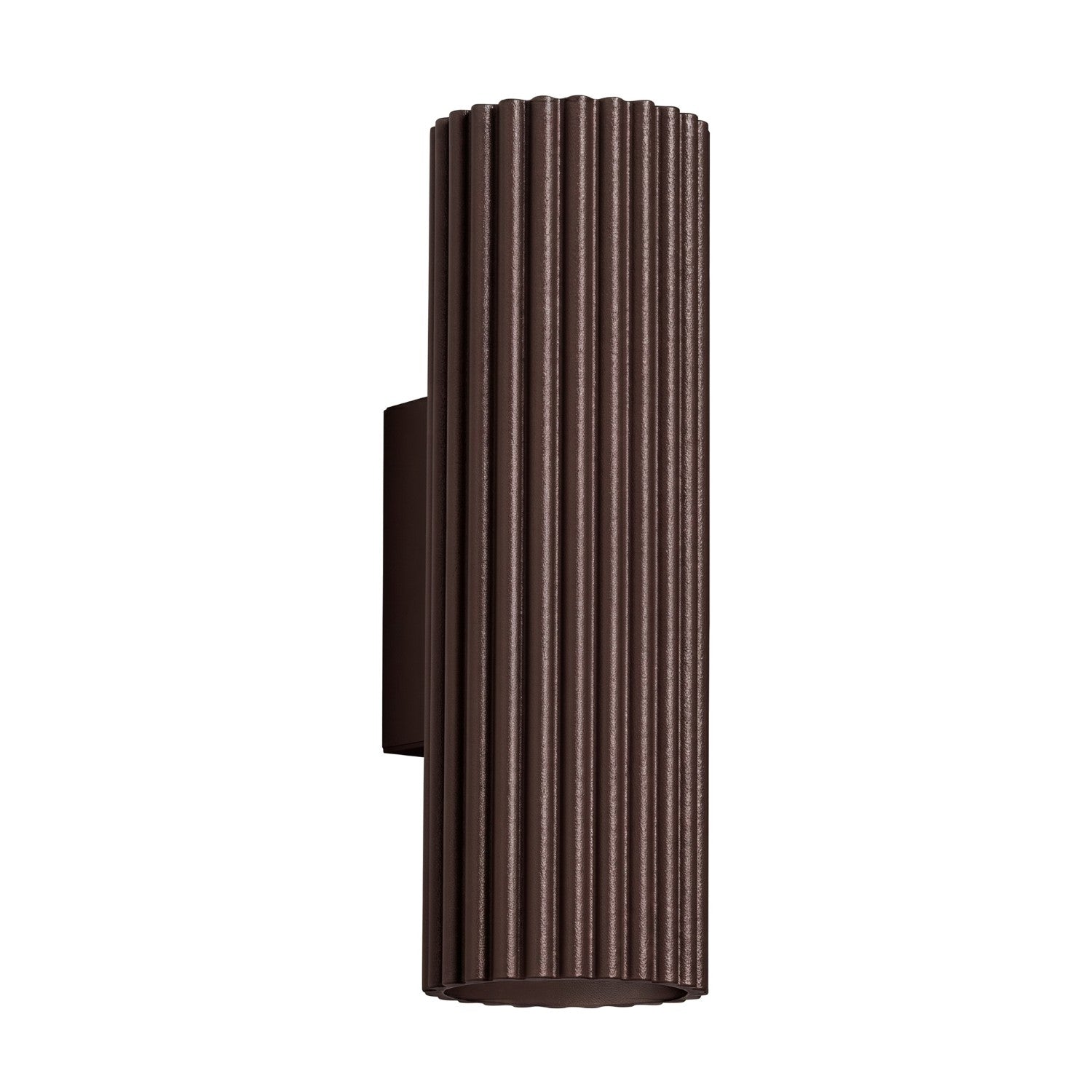 Applique Murale Moderne Brune Tube Cannelé Haut Bas 2xgu10 10w Karbon Sollux Lighting