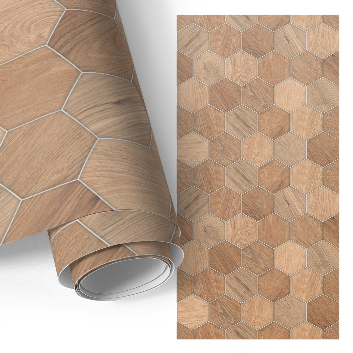 Film Adhesif Autocollant - Design Moderne - Imperméable - Pour Meubles - Pour Plans De Travail Mosaïque En Bois 50x100 Cm