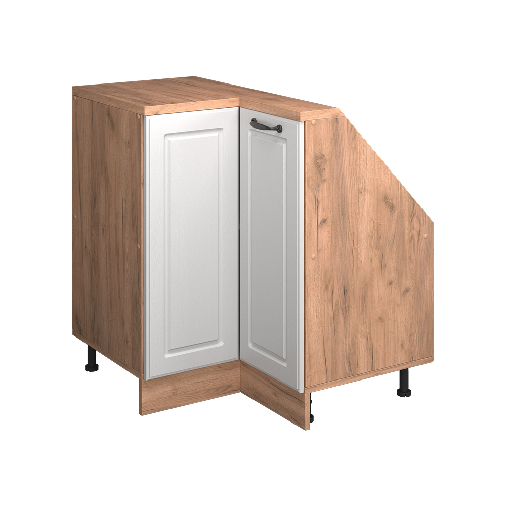 Meuble De Cuisine D'Angle Pour Combles R-line, Blanc Campagne, 75.6cm Avec 1 Porte, Vicco