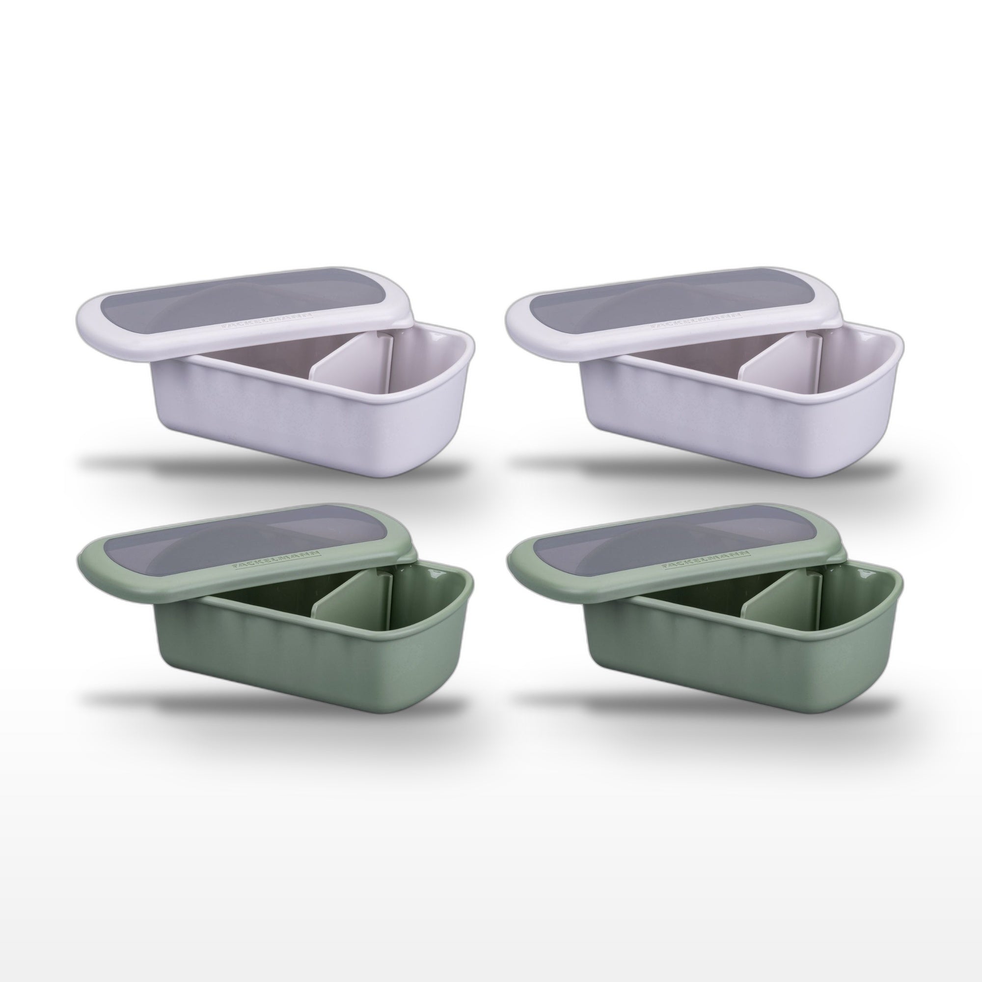 Lot De 4 Lunch Box Compartimentées 1l Avec 4 Ustensiles De Cuisine Fackelmann Storage