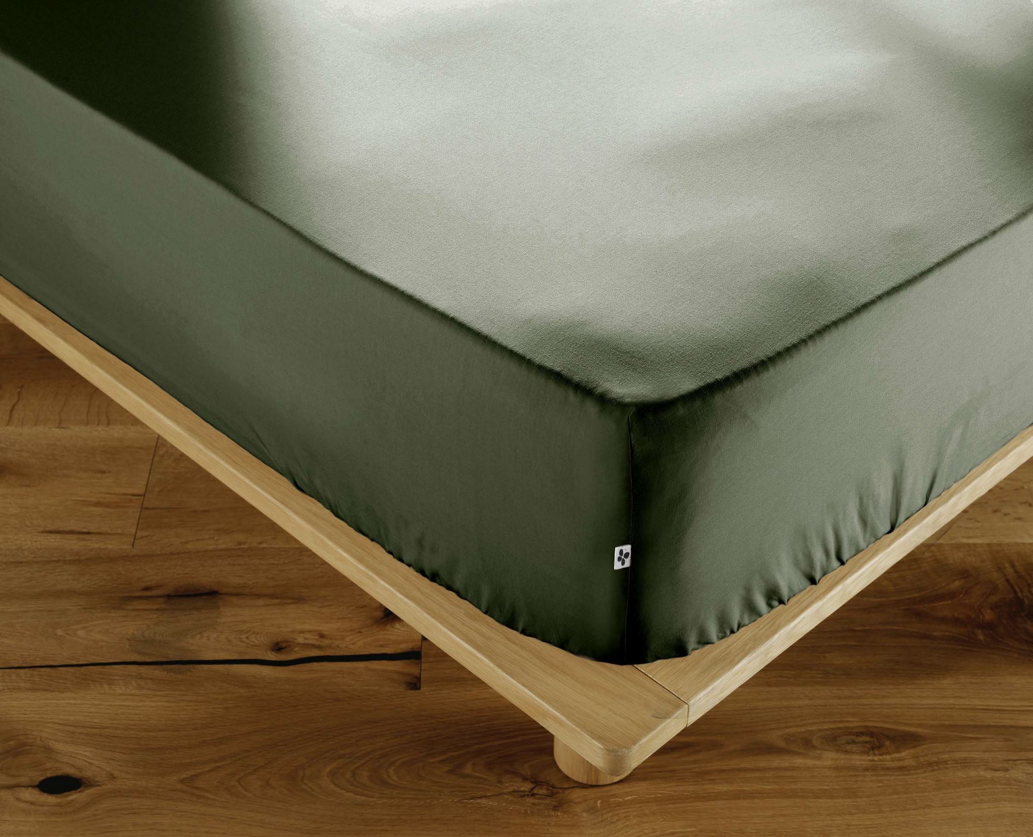 Drap-housse 160 X 200 Cm Percale De Coton 120 Fils Unie Perrine - Romarin