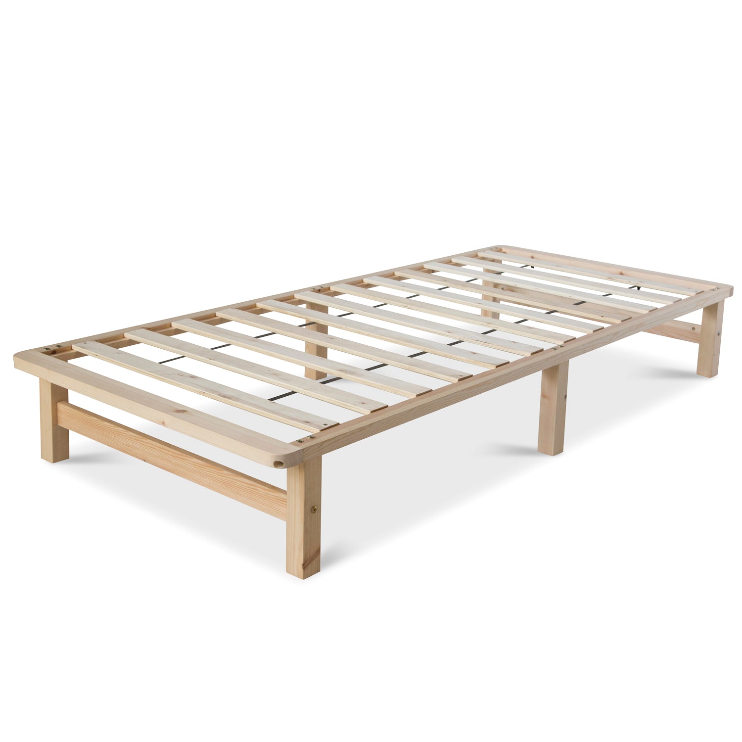 Décoshop26 - Cadre De Lit Palette En Bois Massif Avec Sommier À Lattes 90x200cm Lit06189