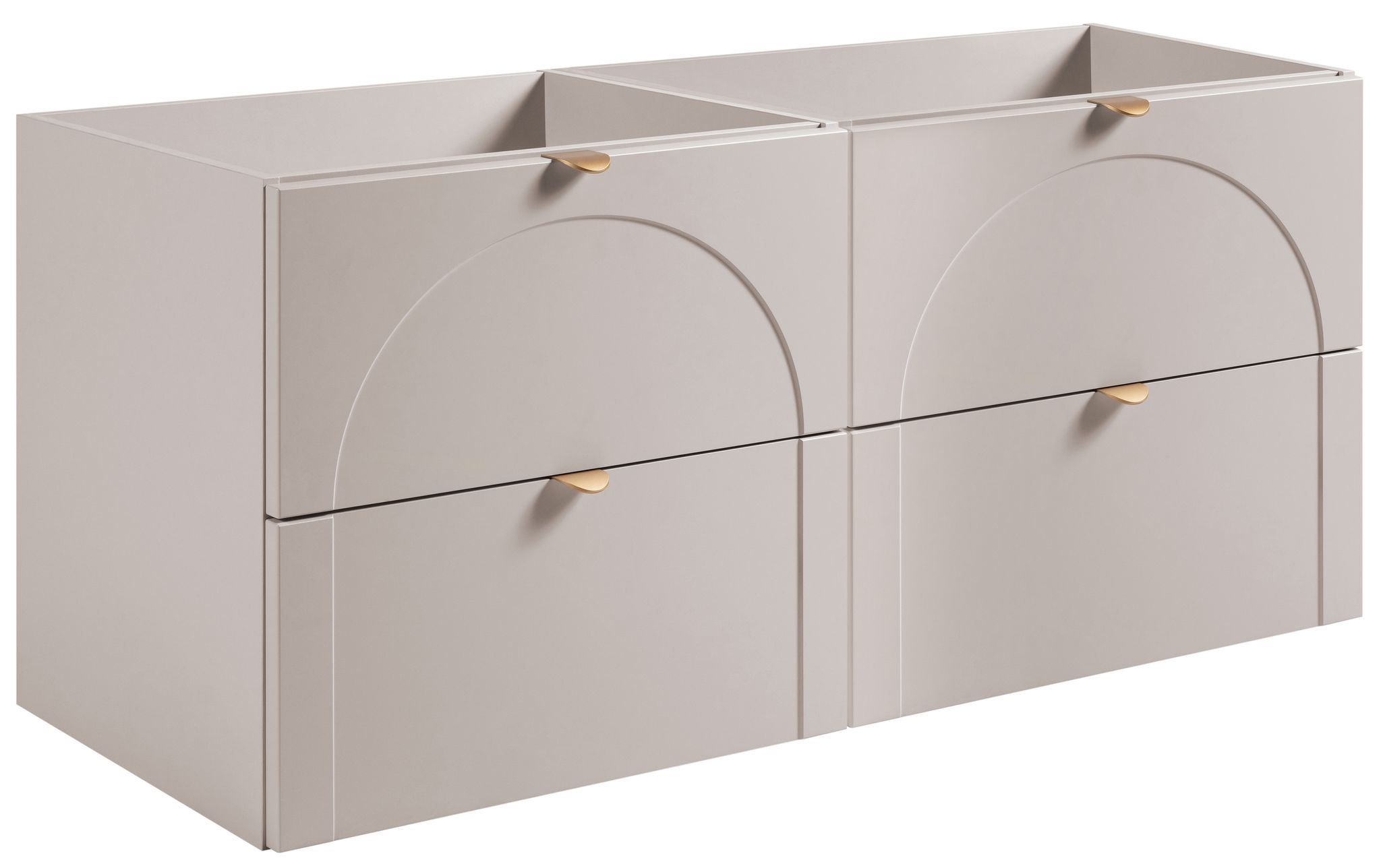 Ensemble De 2 Meubles Sous Vasque Suspendus Aura Cachemire Mat 120 Cm K