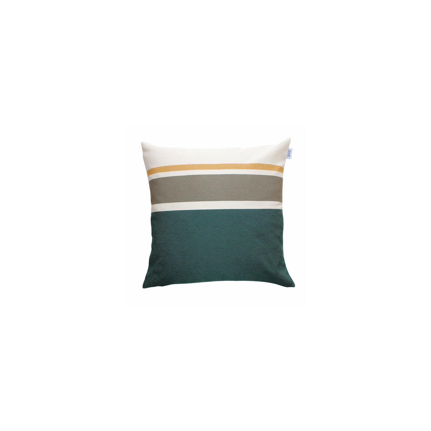 Coussin En Coton Recyclé Vert, Kaki, Blanc, Jaune Moutarde 50 X 50 Cm