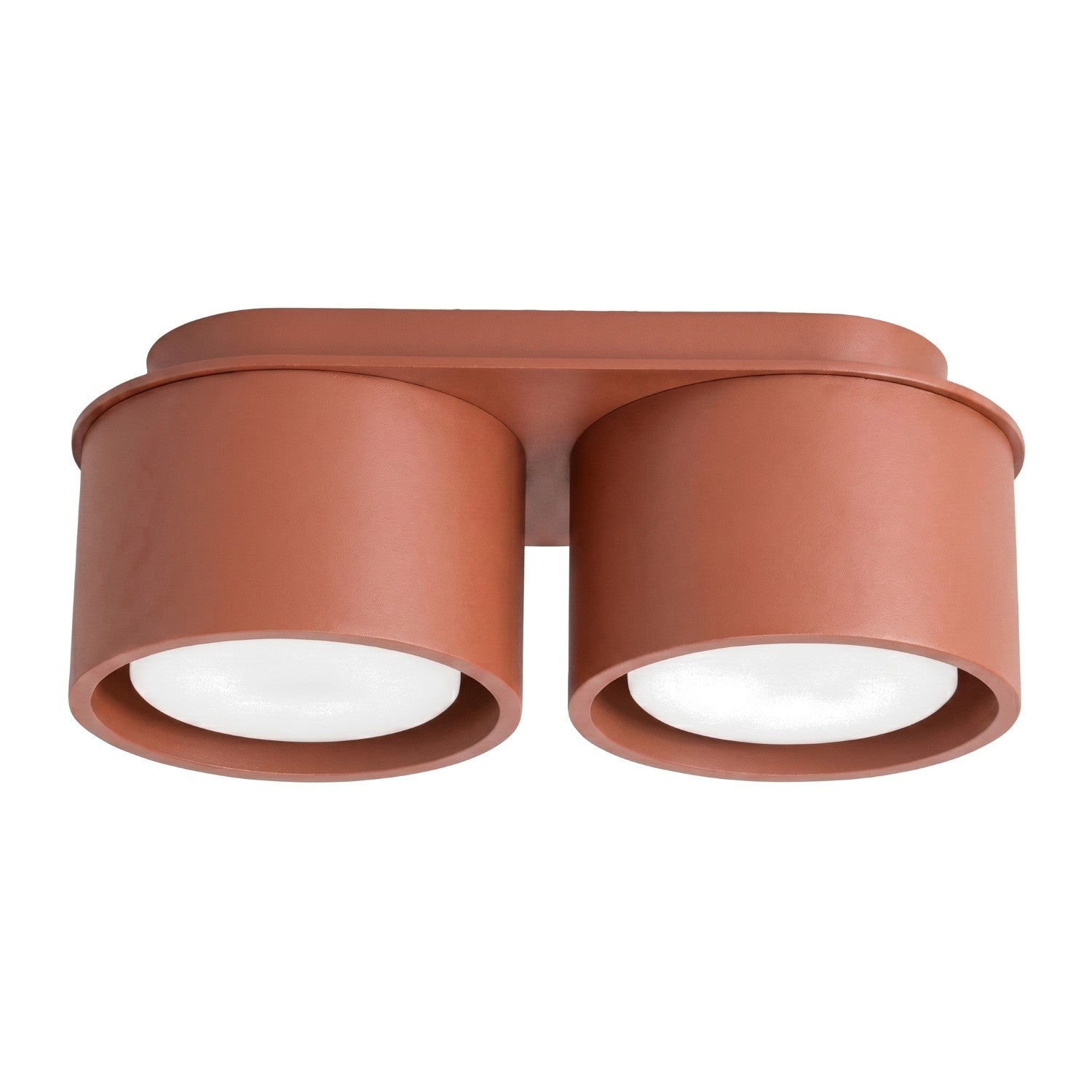Plafonnier Minimaliste Double 2xgx53 10w Modo Sollux Lighting Rouge Ocre