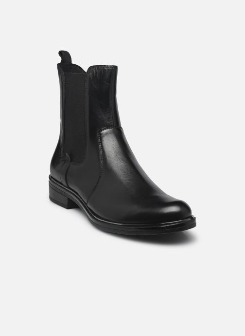 CAPRICE Bottine, noir, en Mélange de matériaux de cuir et textile avec Talon bloc, P.37
