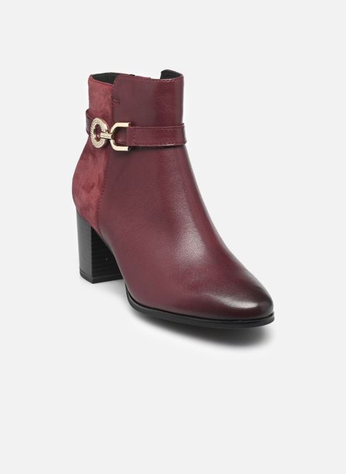 CAPRICE Bottine, rouge, en Cuir avec Talon bloc, P.41