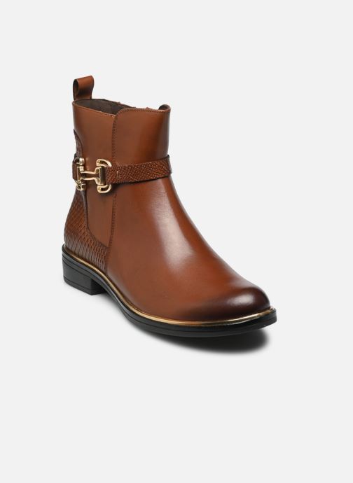 CAPRICE Bottine, marron, en Cuir avec Talon bloc, P.38.5