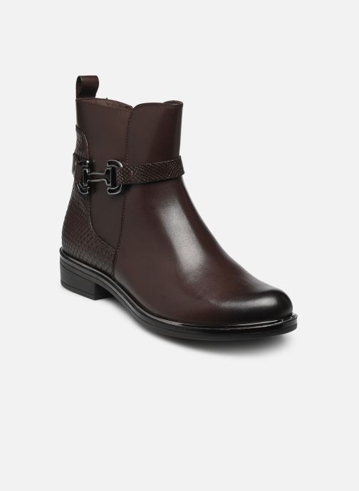 CAPRICE Bottine, marron, en Cuir avec Talon bloc, P.36