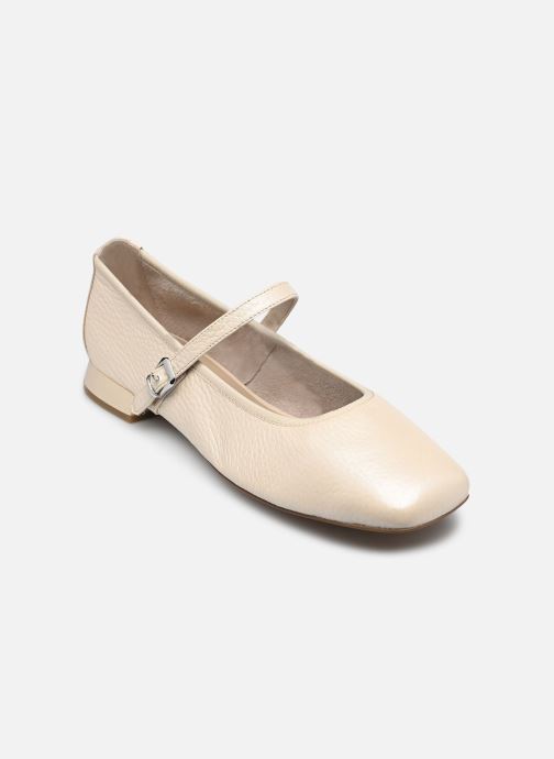 CAPRICE Ballerine, beige, en Cuir avec Talon trapézoïde, P.37