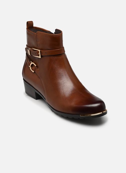CAPRICE Bottine, marron, en Cuir avec Talon bloc, P.42