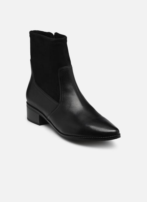 CAPRICE Bottine, noir, en Mélange de matériaux de cuir et textile avec Talon bloc, P.37.5