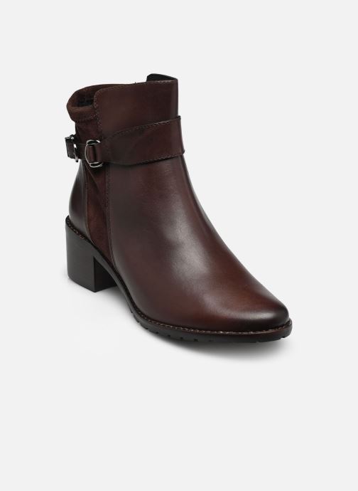CAPRICE Bottine, noir, en Mélange de matériaux de cuir et textile avec Talon bloc, P.39