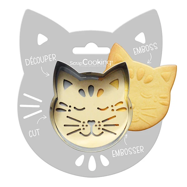 Kit Pour Biscuit En Relief Chat