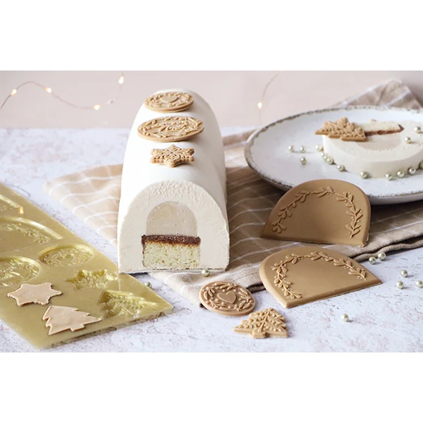 Moule à embout de bûche Scrapcooking en silicone