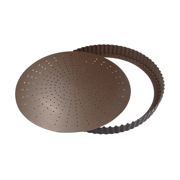 Tourtière ronde cannelée fond mobile 24 cm