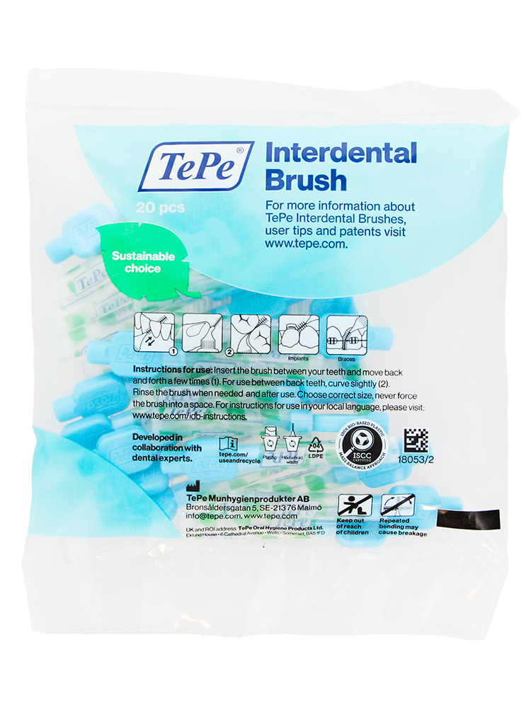 TePe Brossette Interdentaire Eco-Responsable ISO 3 / 0 6mm 20 brossettes